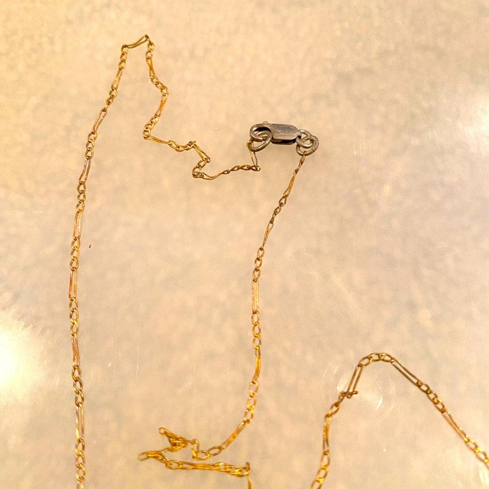 Gold tone 925silver necklace